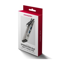 AXAGON HMC-5G2, USB 10Gbps hub, porty 2x USB-A, 2x USB-C, HDMI 4k/60, PD 100W, kábel USB-C 13cm