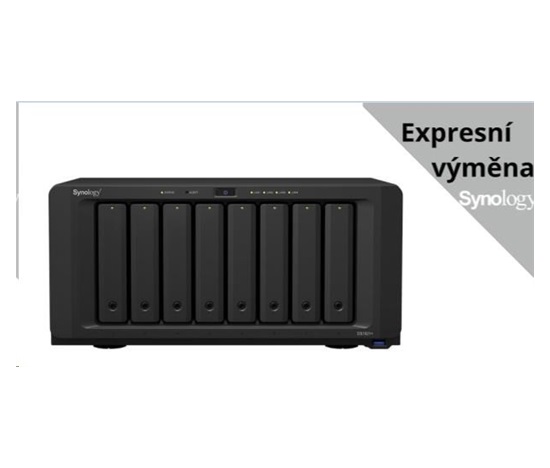 Synology DS1821+ DiskStation (4C/Ryzen V1500B/4GBRAM/8xSATA/2xM.2/4xUSB3.0/2xSATA/4xGbE/1xPCIe)