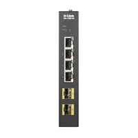 D-Link DIS-100G-6S Priemyselný gigabitový switch bez správy, 4x GbE, 2x SFP, DIN