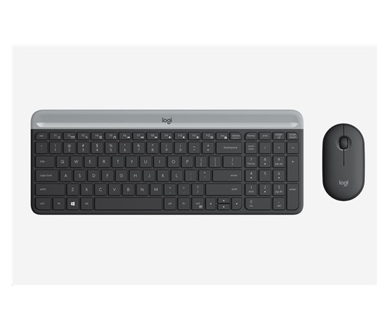 Logitech Wireless Desktop MK470, US, grafitová