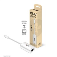 Aktívny USB adaptér Club3D 3.2 Typ C na LAN (Gigabit Ethernet - 1Gb), 20 cm