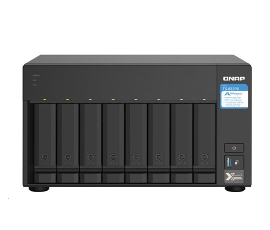 QNAP TS-832PX-4G (4C/Cortex-A57/1,7GHz/4GBRAM/8xSATA/2x2,5GbE/2xSFP+/3xUSB3.2/1xPCIe)