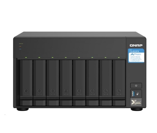 QNAP TS-832PX-4G (4C/Cortex A57/1,7 GHz/4GBRAM/8xSATA/2xSFP+/2x2,5GbE/3xUSB3.0/1xPCIe)