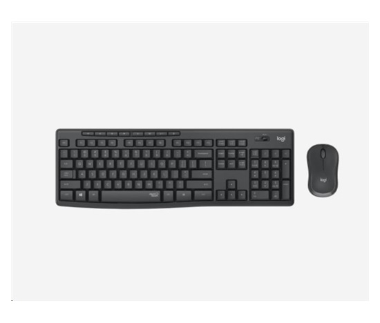 Logitech Silent Wireless Combo MK295, bezdrôtová klávesnica + myš, americká, grafitová