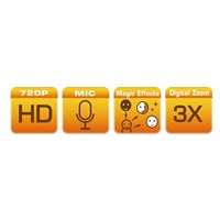 GENIUS webová kamera FaceCam 1000X V2/ HD/ 720P/ USB2.0/ UVC/ mikrofón