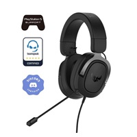 ASUS sluchátka TUF Gaming H3 Gun Metal, Gaming Headset, černo-šedá