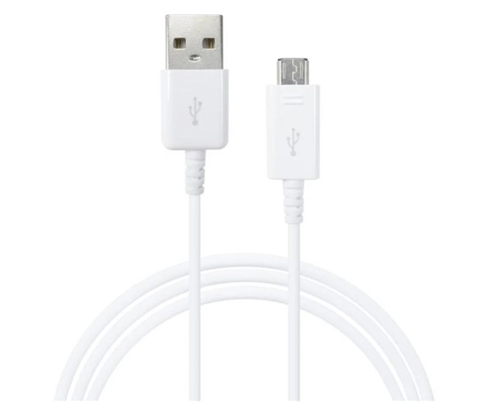 Dátový kábel Samsung EP-DG925UWE, micro USB, biely (voľne ložený)