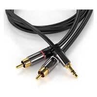 Kábel PREMIUMCORD, Jack 3.5mm-2xCINCH M/M 1,5m