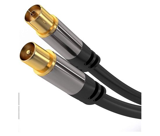 PREMIUMCORD prepojovací kábel, anténa, M/F 75Ohm (135dB) 4x tienený 1,5m