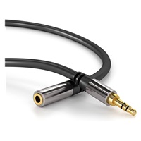 Predlžovací kábel PREMIUMCORD, Jack 3.5 mm - Jack 3.5mm M/F 3m