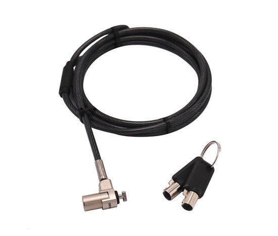 Bezpečnostný kábel DICOTA T-Lock Ultra Slim V2, hlavný kľúč, štrbina 3x7 mm