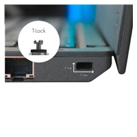 Bezpečnostný kábel DICOTA T-Lock Ultra Slim V2, hlavný kľúč, štrbina 3x7 mm