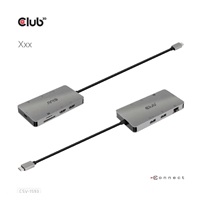 Dokovacia stanica Club3D 8v1 USB 3.2 porty typu C (2xHDMI, 2xUSB-A, RJ45, SD/ Micro SD USB Type-C, 100W PD