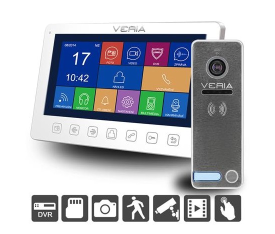 Veria SET Videotelefon  7076B bílý + vstupní stanice  230
