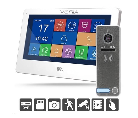 VERIA  SET videotelefon 7077B bílý + vstupní stanice 230
