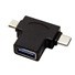 Adaptér USB3.0 samica na dva konektory USB 3.1 C/male + micro USB B/male