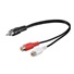 Kábel PremiumCord 1x CINCH samec - 2x CINCH samica 20cm