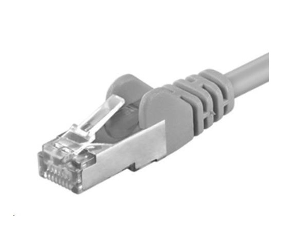 PREMIUMCORD Patch kábel CAT.6 F/UTP, RJ45-RJ45, AWG 26 15 m sivá