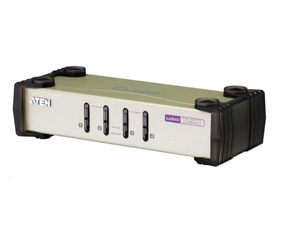ATEN 4-portový KVM PS/2 , 1.2m káble