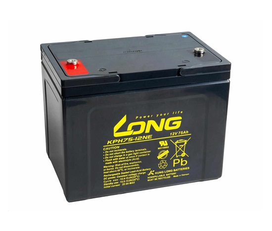 Dlhá olovená batéria 12V 75Ah Deep Cycle AGM M6 (KPH75-12NE)