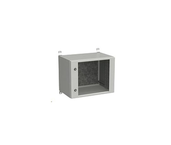 Vonkajšia nástenná skriňa Solarix LC-20 9U 600x400 mm, sklenené dvere, LC-20-9U-64-11-G