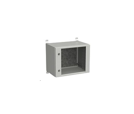 Vonkajšia nástenná skriňa Solarix LC-20 9U 600x600 mm, sklenené dvere, LC-20-9U-66-11-G
