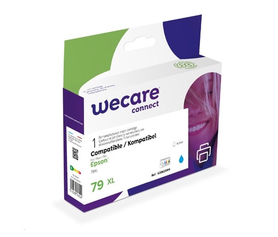 WECARE ARMOR kazeta pre Epson WorkForce Pro WF-5110, 5190, 5620, 5690 (C13T79024010), modrá/kyanová, 19,5 ml, 2000str