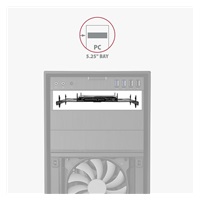 AXAGON RHD-435, kovový rám pre 4x 2.5" alebo 2x 2.5" HDD/SSD a 1x 3.5" HDD na 5.25" pozícia