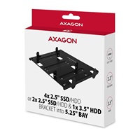 AXAGON RHD-435, kovový rám pre 4x 2.5" alebo 2x 2.5" HDD/SSD a 1x 3.5" HDD na 5.25" pozícia