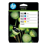 HP 912 CMYK Original Ink Cartridge 4-Pack (315 / 315 / 315 / 250 pages)