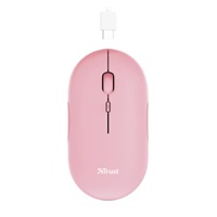 TRUST myš PUCK, bezdrôtová, USB, ružová