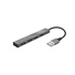 TRUST HALYX Hub, hliníkový 4-portový mini USB hub, 10 cm
