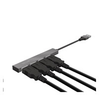 TRUST HALYX Hub, hliníkový 4-portový mini USB hub, 10 cm