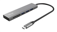 Rozbočovač TRUST HALYX, rýchly rozbočovač USB-C a čítačka kariet