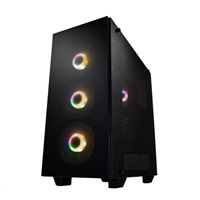 Fortron Midi Tower CMT512 Black, 4 x A.Ventilátor RGB LED, priehľadná bočná stena