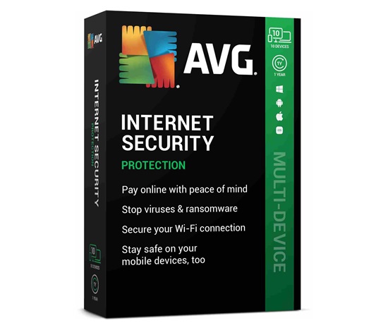 Rozšírenie AVG Internet Security (pre viacero zariadení, až pre 10 pripojení) na 12 mesiacov