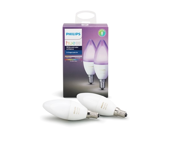 PHILIPS Hue White and Color Ambience, 2x žárovka svíčková 6,5W E14 B39 DIM