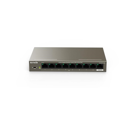 Tenda TEG1109P-8-102W 9xRJ45 Gigabit Switch s 8x PoE 802.3af/at + 1x Uplink 10/100/1000Mbps, celkem 102W
