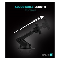 CONNECT IT držiak do auta InCarz 4Strong CARBON, univerzálny magnetický, 4 magnety, CARBON