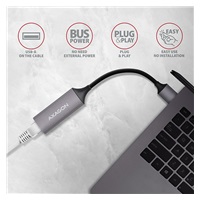 AXAGON ADE-TR, USB-A 3.2 Gen 1 - Gigabitová sieťová karta Ethernet, automatická inštalácia, titánovo šedá