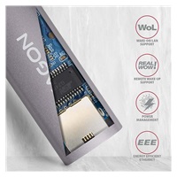 AXAGON ADE-TR, USB-A 3.2 Gen 1 - Gigabitová sieťová karta Ethernet, automatická inštalácia, titánovo šedá