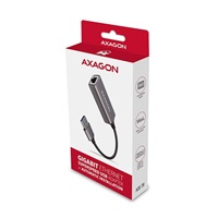 AXAGON ADE-TR, USB-A 3.2 Gen 1 - Gigabitová sieťová karta Ethernet, automatická inštalácia, titánovo šedá