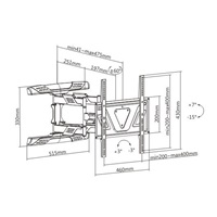 Dvouramenný výsuvný polohovací držák Tv Fiber Mounts Super-2