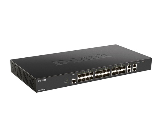 D-Link DXS-1210-28S Inteligentný spravovaný 10G prepínač 24x 10G SFP+ portov, 4x 10GBase-T porty