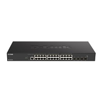 D-Link DXS-1210-28T Inteligentný spravovaný 10G prepínač 24x 10GBase-T portov, 4x 10G/25G SFP28 porty