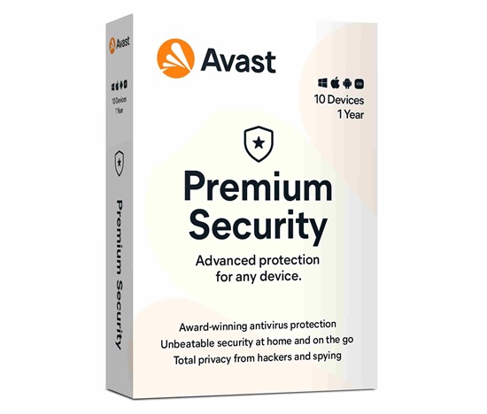 _Nový Avast Premium Security Multi-Device 1 licencia na 12 mesiacov (až 10 počítačov)