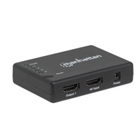 MANHATTAN HDMI Splitter 4 porty, 4K@30Hz, čierny