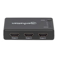 MANHATTAN HDMI Splitter 4 porty, 4K@30Hz, čierny