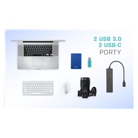 iTec USB-C rozbočovač kovový 4-portový