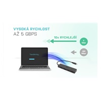iTec USB-C rozbočovač kovový 4-portový